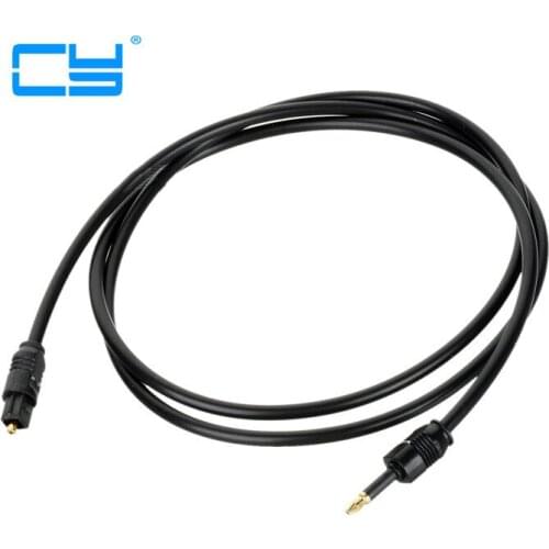 1m 1.5m 1.8m 2m 3m 3ft 5ft 6ft 7ft 10ft Toshiba Digital Optical Audio Toslink to 3.5mm Mini Toslink Cable Gold connector adapter