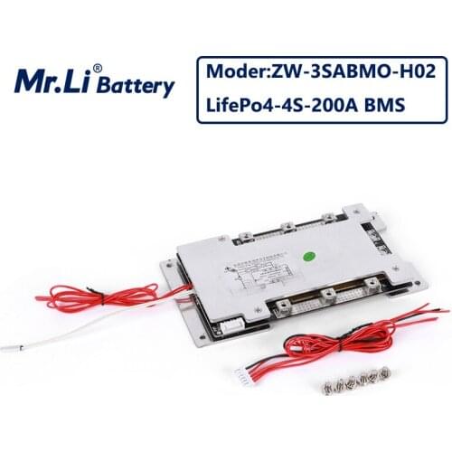 Mr.Li 4S 12V BMS 14.6V 200A Lifepo4 3.2V Lithium Battery Protection Board High Current Lifepo4 Battery Pack With Balance