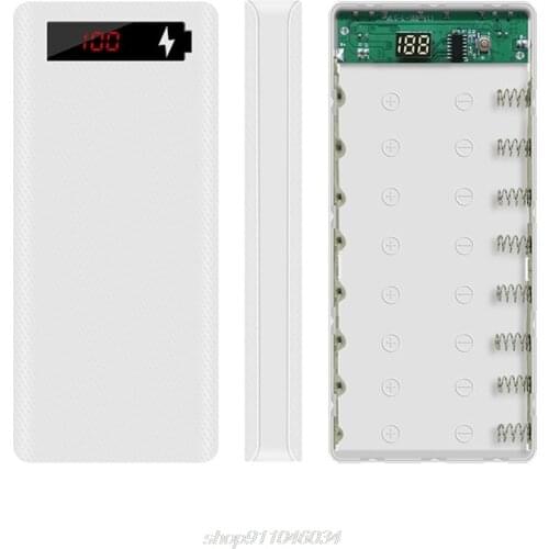 L8 LCD Display DIY 8x18650 Battery Case Power Bank Shell Portable External Box Without Battery Powerbank D15 20 Dropshipping