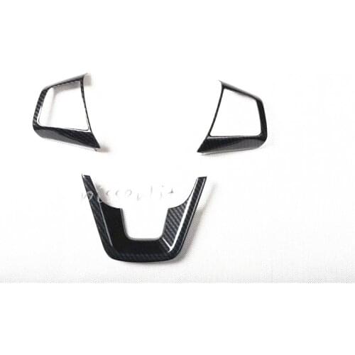 For Hyundai Creta ix25 2015-2019 carbon fiber Steering Wheel Decoration Buttons Cover ABS Trim interior Moulding Accessories