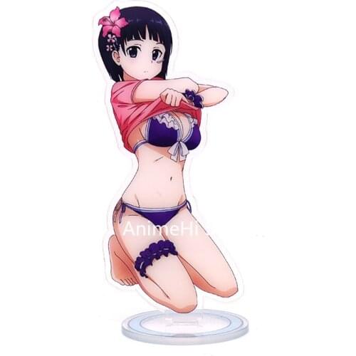 SAO Action Figure Cosplay Anime Toys Kirigaya Kazuto Yuuki Asuna Shinozaki Rika Kirigaya Suguha Acrylic Stand Model Dolls