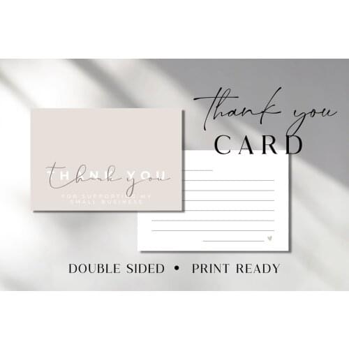 EDITABLE Business Thank You Card Printable Thanks For Your Purchase Card Small Business Package Insert Card