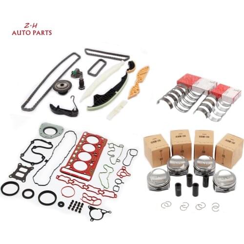 1.8T Engine Repair Kit 23MM Modified Pistons Timing Chain Tensioner Kit Cylinder Gaskets For Audi A4 A5 TT VW Passat Skoda Seat