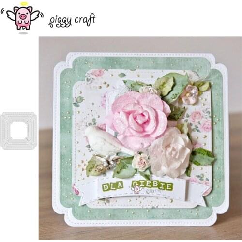 Piggy Craft metal cutting dies cut die mold Irregular square frame Scrapbook paper craft album card punch knife art cutter die