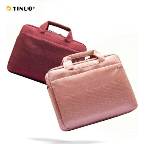 YINUO Multifunction Handbag Waterproof 11inch 13inch 14inch 15inch 17inch Laptop Shockproof Shoulder Bag Crossbody Detachable