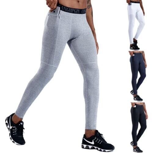 Running Tights Men Compression Pants Basketball Jogging Trousers Yoga Leggings Mens Sweatpants Workout Fitness Gym Sport Pants