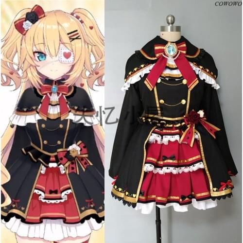 [Customized] Anime! Vtuber Hololive Akai Haato Lolita Dress Lovely Uniform Cosplay Costume Halloween Party Outfit Women 2021 NEW