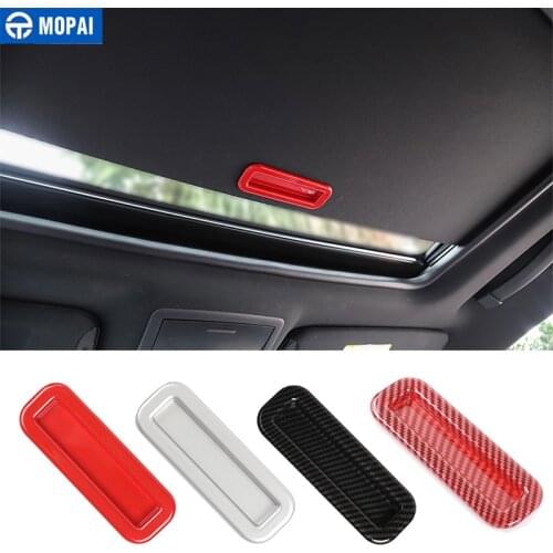 MOPAI ABS Car Roof Sunroof Skylight Handle Decoration Cover Stickers for Dodge Challenger 2012-2020 Interior Accessories