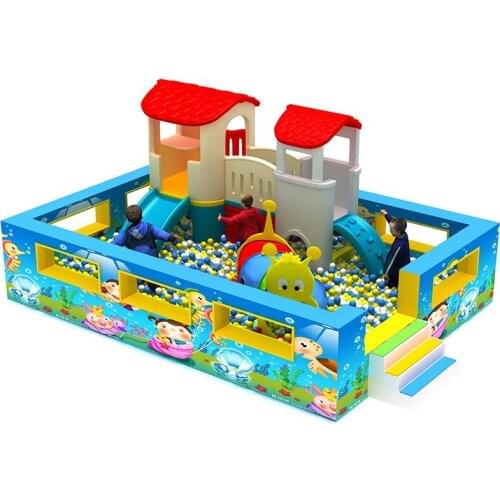 Customized Software Ball Pool With Plastic Slide Kids Playing Ocean Sea Playground Ball Fun Zone YLWS147