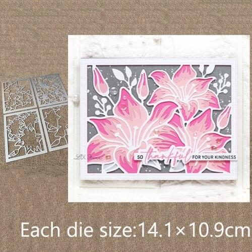 New Design Craft Metal stencil mold Cutting Dies Lily Trio Layering Coverplate scrapbook die Album Paper Card Craft Embossing