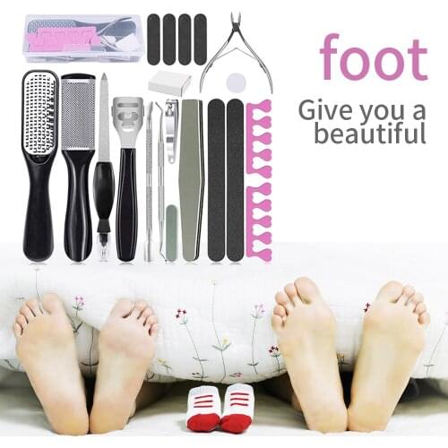 Professional Pedicure Tool Foot Care Tool for Feet Heels Toe Cuticle Kit File Set Dead Hard Skin Callus Remover Scraper Beauty