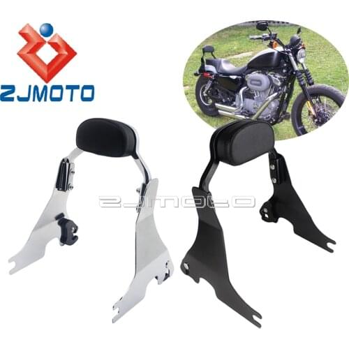Motorcycle Short Passenger Sissy Bar Backrest For Harley Sportster Iron 883 1200 XL Seventy-Two 72 Forty-Eight 48 2004-Up
