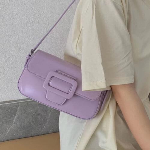 Vintage Design Women Shoulder Underarm Bags Solid Color PU Leather Ladies Daily Casual Tote Large Capacity Female Handbags Purse