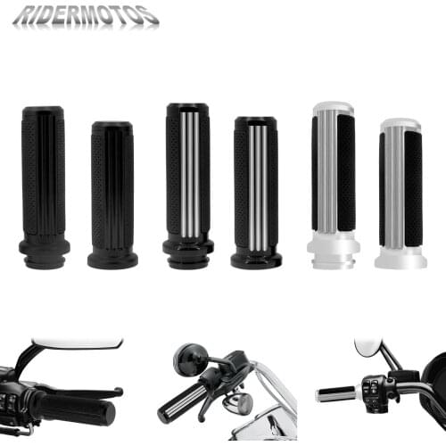 1'' 25mm Motorcycle CNC Electronic Throttle Handle Bar Hand Grips For Harley Touring Softail Deluxe FLSTN CVO Breakout FXSBSE