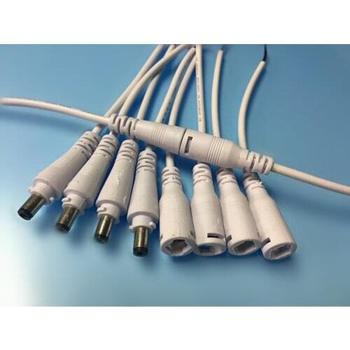100pair Lock Buckle White wire DC Connector Cable Plug 12cm wire LED Ceiling Light LED Strip Light AC85-265V