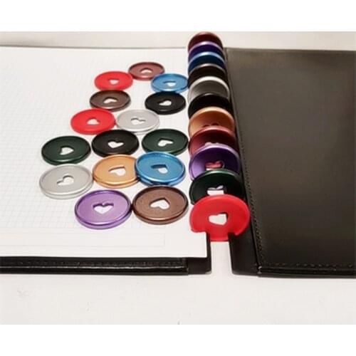12PCS 35mm plastic binding ring binding buckle frosted loose-leaf coil 360 degree foldable DIY disc buckle