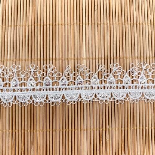 20yards/Pack Hollow Water-Soluble Lace Trim Sequins Polyester DIY Sewing Accessories Free Shipping V2865