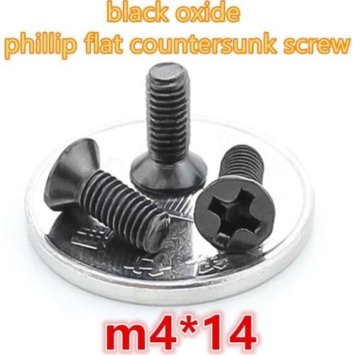 200pcs m4*14 carbon steel with black zinc oxide phillip cross recessed head mini micro electronic screw machine screw