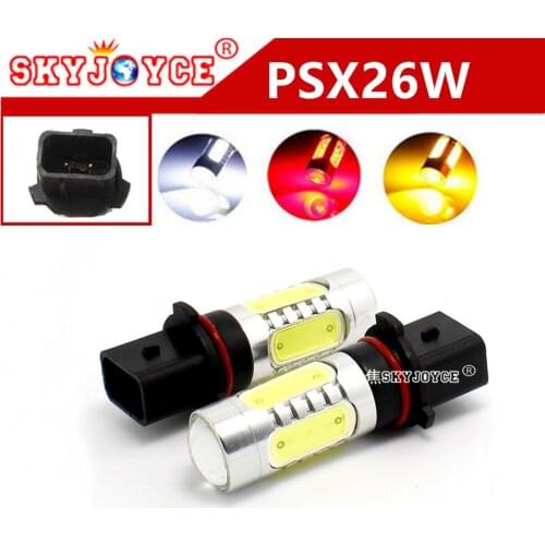 2X PSX26W led bulb xenon White/Red/Yellow PSX26W led fog light source daytime running light car styling accessories kits led