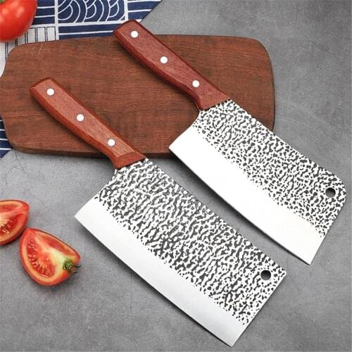 3PCS Kitchen Knife Sets of Chef Knife Cleaver Stainless Steel Butcher Knife Sets Japanese Knives Meat Clever Cutter Steak Knife