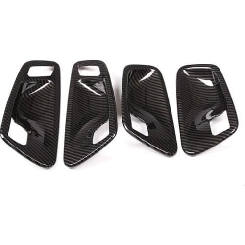 4pcs Carbon Fiber For BMW 2 Series Gran Tourer F45 F46 218i 2014-2018 ABS Interior Door Bowl Cover Trim Car Accessories