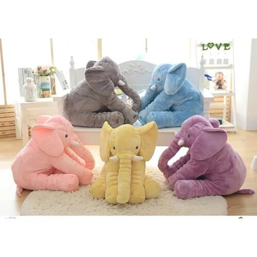 40 cm Baby Crib Elephant Plush Toy ,5 Colors Option Stuffed Elephant Pillow Newborn Cushion Doll Bedding For Adults Kids Toys