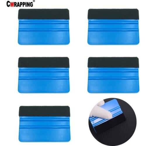 5/10PCS Car Vinyl Film Wrapping Tools Blue Scratch-less Wool Scraper Squeegee For Car Styling Auto Decals Stickers Accessories