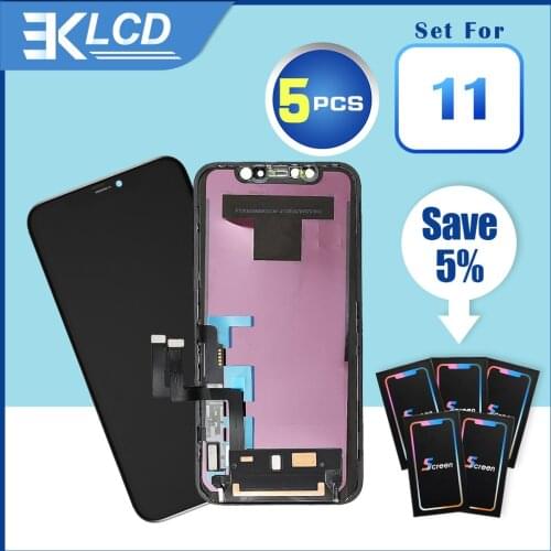 5PCS/LOT OEM LCD Screen With 3D Touch Digitizer Assembly For iPhone 11 incell LCD Pantalla Replacement Display with True Tone