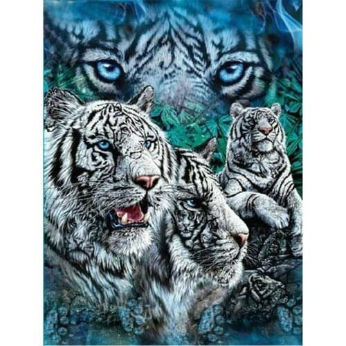 Animal 5d diamond painting tiger pattern full square diamond mosaic handicraft 3d round diamond embroidery artist home decor