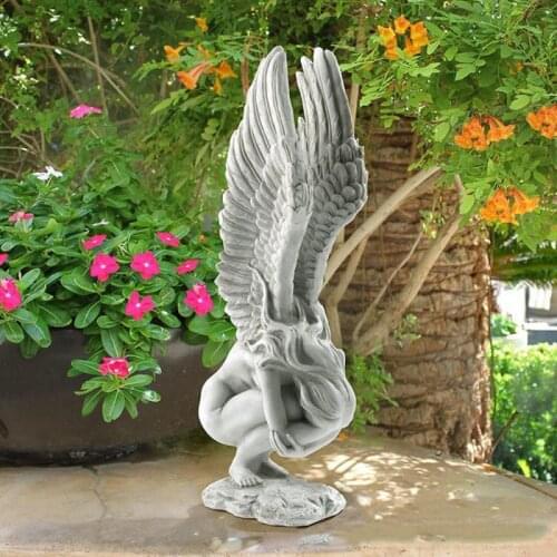 Angel Memorial And Redemption Statue Outdoor Garden Yard Ornament Home Redemption Angel Resin Sculptures Decoration Crafts 2021