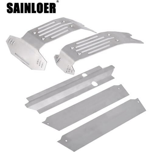 SAINLOER 1:5 X-MAXX Metal Chassis Armor Suit Upgrade stainless steel skid plate kit chassis armor protection plate for RC car