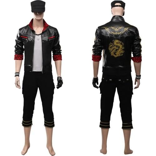 Final Fantasy VII Remake Leslie Kyle Cosplay Costume Adult Men Outfit Halloween Carnival Costumes