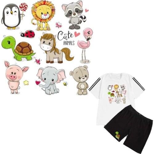 Wholesale Cartoon Animal Patch Washable Clothing Stickers Stripe Eco-Friendly Diy T-Shirt Tortoise Patch Heat Transfer