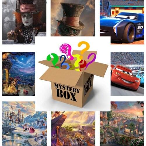 Disney Lucky Product Mystery Box 5D Diamond Painting Square/Round Cross Stitch 50000+ Random Varieties
