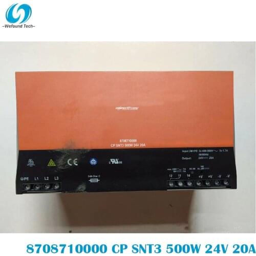Original Weidmüller 8708710000 CP SNT3 500W 24V 20A Rail Switching Power Supply Single Phase 100% Tested BeforeShipment