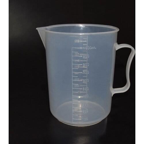With handle plastic beaker in low form ,Capacity 1000ml,Plastic measuring cup,Laboratory plastic beaker with handle