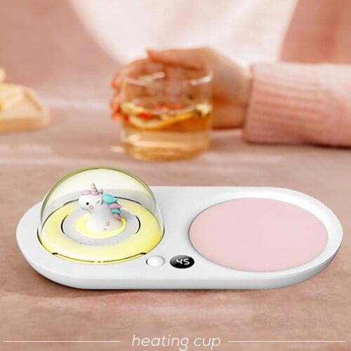 Warmer Water Cup Pad Aromatherapy Night Light Heating Constant Warm Cup Milk Bottle Pad 3 Levels Electric Heating Pads
