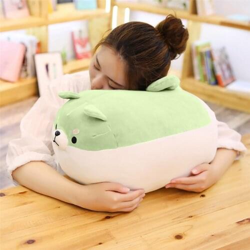 3d Cute Shiba Inu Sleeping Pillow Plush Toy Animal Soft Waist Cushion Plush Stuffed Toy3d Cute Shiba For Children Birthday Gifts
