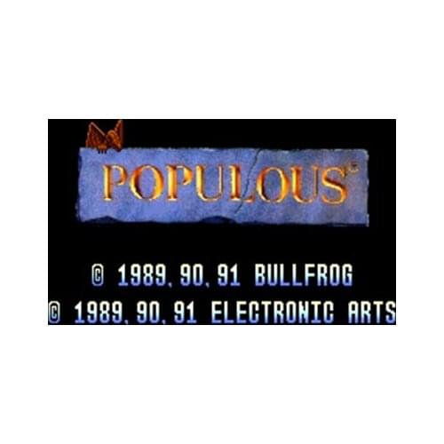 Populous 16 bit Big Gray Game Card For NTSC Game Player Drop Shipping