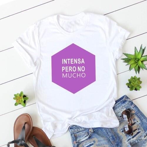 Strong but not much Funny Spanish camiseta mujer Women Short sleeve T-shirts Tops Short sleeve básico tshirt lady tee Black