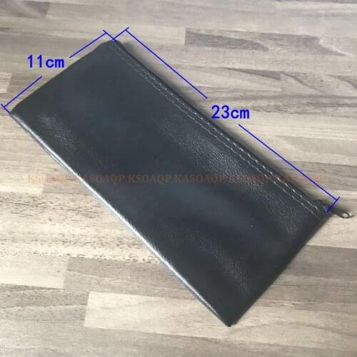 PU leather zipper wired handheld microphone mic bag case for easy carry and protection