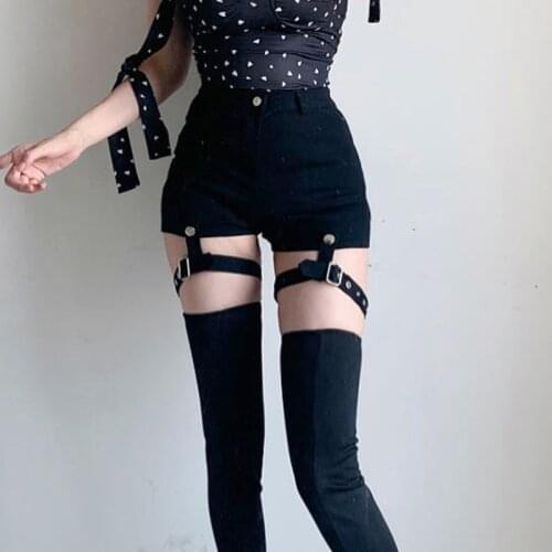 WOMENGAGA New Street Fashion Small Button Elastic Hip High Waist Show Thin Solid Color Shorts Fashion Sexy Women 2021 091T