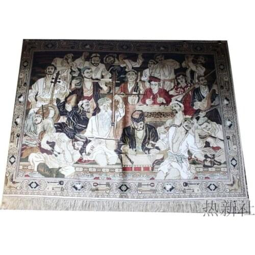 Xinjiang hand Hetian silk tapestry of great beauty Xinjiang national dance print quality and Tian tapestry carpet