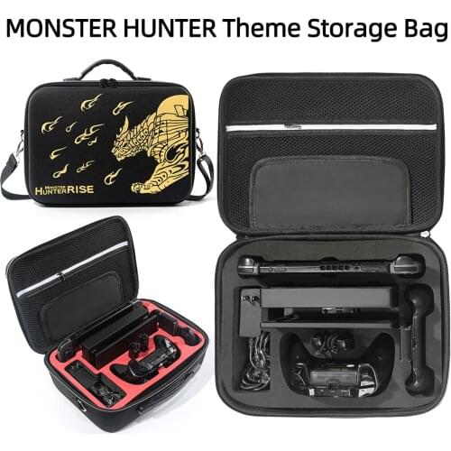 Monster Hunter RISE Storage Bag for Nintendo Switch / Switch Lite Portable Carrying Case for NS Console Accessories