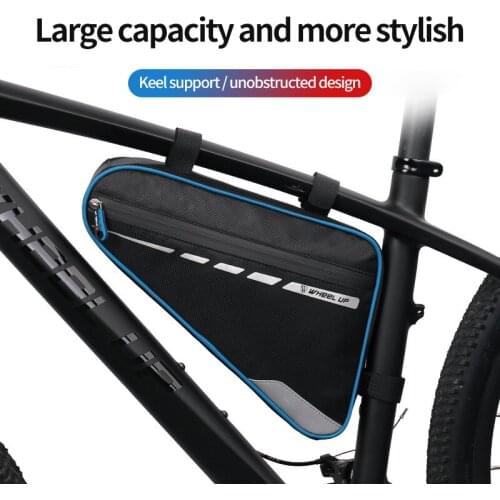2.0L Mountain Bike Waterproof Large Capacity Tube Rack Bag Triangle Riding Saddle Bag Portable Repair Kit Bicycle Accessories