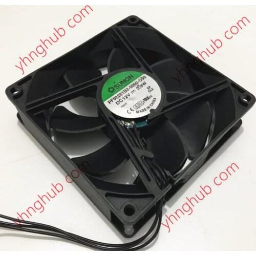 SUNON PF92251B2-0000-G99 DC 12V 3.9W 92x92x25mm 3-Wire Server Cooling Fan