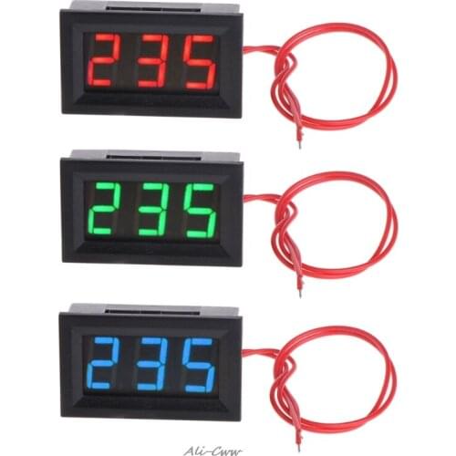 4X7B 2 Wire 0.56" AC 30V-500V LED Digital Voltmeter Voltage Meter Monitor Tester For 110V 220V 380V