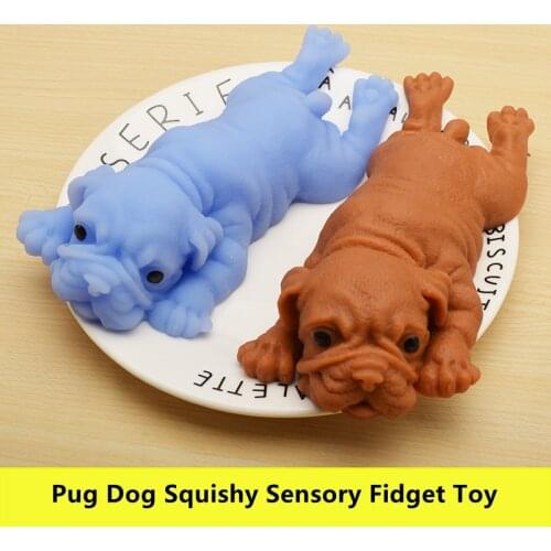 Stress Relief Pug Dog Pig Squishy Toy Puppy Squeeze Sensory Fidget Toys for Kids Adults Gift Party Favors