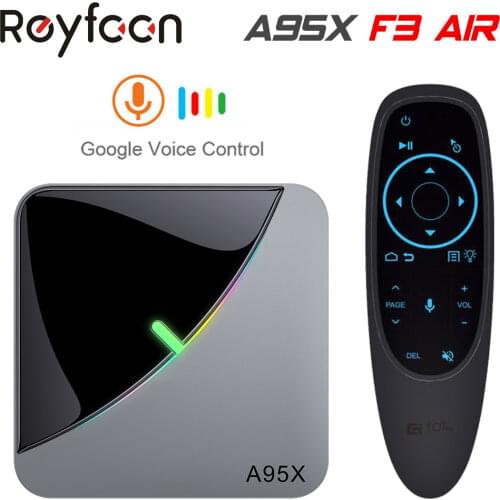 Reyfoon A95X F3 Air 8K Android 9.0 TV BOX Amlogic S905X3 4K Google Voice Assistant wifi 2GB 16GB 4GB 32GB 64GB RGBLight TV Box