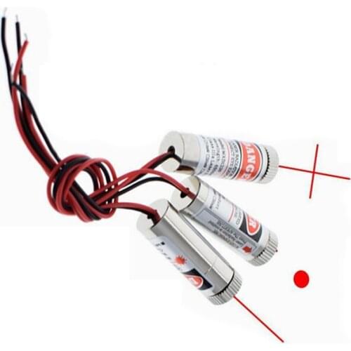 High Quality Red Line Laser Module 5mW 650nm Focus Adjustable Laser Head 5V Industrial Grade P0.05